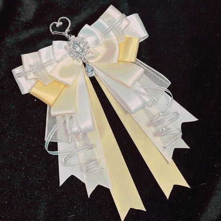 Cute Anime Ita Bag Accessories Rhinestone Multi-layered Bow Double Layer Ribbon Bow Pendant Keyring Attachment Convenient