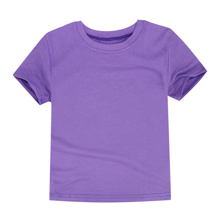 2-16 Years Boys T-shirts Cotton Short Sleeve Girls Clothes Summer Solid T-shirt Teenage Children Tees Kids Korean Top Baby Cloth