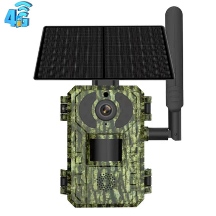 EU 4G Cellular 2K Battery Solar PIR Motion Activated Wildlife Hunting Trail Camera IP65 Outdoor Night Vision No Red Exposure
