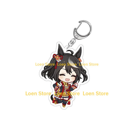 Uma Musume Pretty Derby Tokai Teio Silence Suzuka Gold Ship Mejiro McQueen Vodka Daiwa Scarlet Chibi  Acrylic keychain pendant