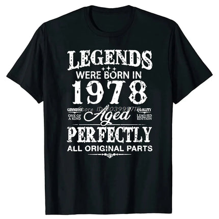 1978 Manufacture Limited Edition All Original Parts Perfect Make Old Retro Fashion T-shirt Casual Basic Men's T-shirt Tops