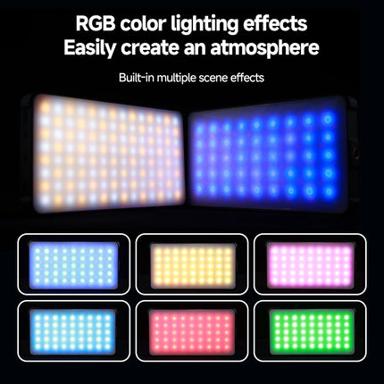 RGB LED Video Light Fill Straight Pocket Photography Lighting Clip for Phone iPhone iPad Laptop Camera - Vlog Live Stream