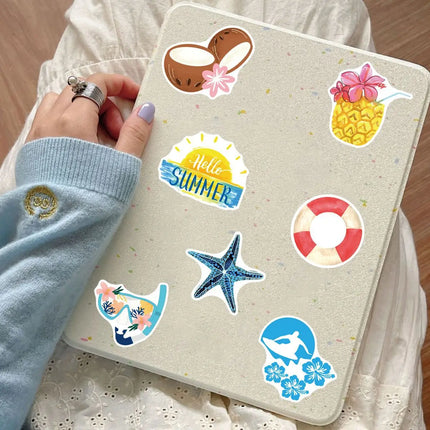 50/100PCS Cartoon Fresh Summer Beach Surfing Graffiti Stickers Graffiti Stickers Car Decoration Stationery Notebook Stickers