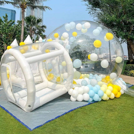 Inflatable bubble House White Commercial Inflatable Bubble House Ball Pit,Bubble Tent with  Blower for Birthday Wedding Party