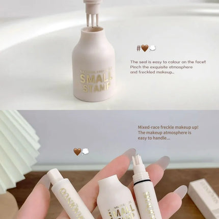 Liquid Air Cushion Freckle Stamp Pen SHAQINUO Five-point Head Freckle Natural Simulation Fake Dot Spot Pen Waterproof Lasting