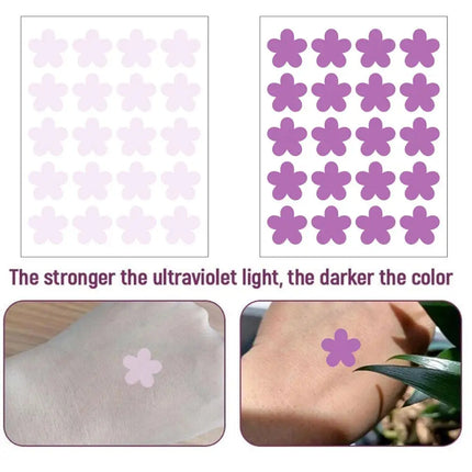12/24/36pcs UV Detecting Patches UV Test Stickers For Sunscreen Sunny Detection Patch Sun Protection Reminder Safe