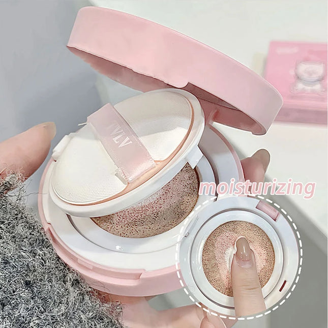 3-In-1 Air Cushion Compact Cream Hydrated High Coverage Foundation Natural Isolate Brighten Concealer BB Cream KoreanMakeup Base