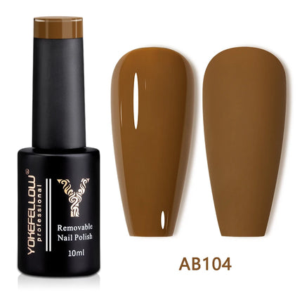 YOKEFELLOW 10ml Jelly Nude Gel Nail Polish High Quality Translucent Pink Nail Gel Varnish Soak Off UV Gel Polish Long Lasting