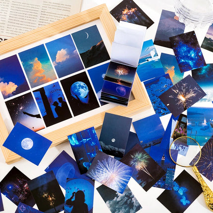 50 Sheets World scenery Style Sticker Book Coated paper Journal DIY Material Decoration Sticker Memo Pad Scrapbook Stationery