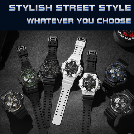 SANDA LED Digital Men Watch G Style Military Sports Electronic Double Display Date waterproof Quartz Watch Relogio Masculino