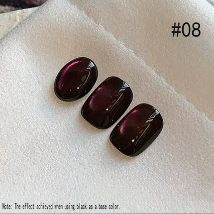 MN 10ML 2026 New Cyber Fluorite Cat Eye Gel Polish Iridescent Glass Bead Porcelain White Light-Chasing Cat Eye Nail Art Supplies