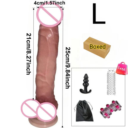 Realistic Food Grade Silicone Dildo G-Spot Vagina Anal Massager Masturbators Big Thick Penis Adult Sex Toy Cock Dick Penetration