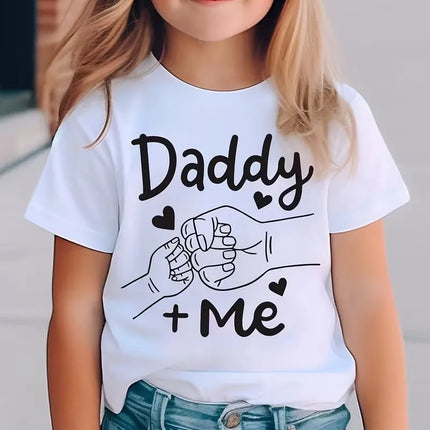 Girl Comfortable Leisure Cotton T-shirt Children's Short-Sleeved Shirt English Alphabet Print Summer Kid Fashion Trendy T-shirt