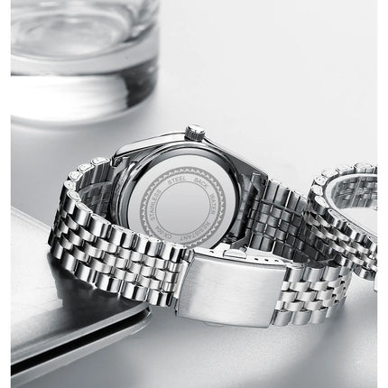 CHENXI 004D Fashion Original Classic Watches for Men Stainless Steel Band Quartz Date Display Male Sport Waterproof Wristwatch