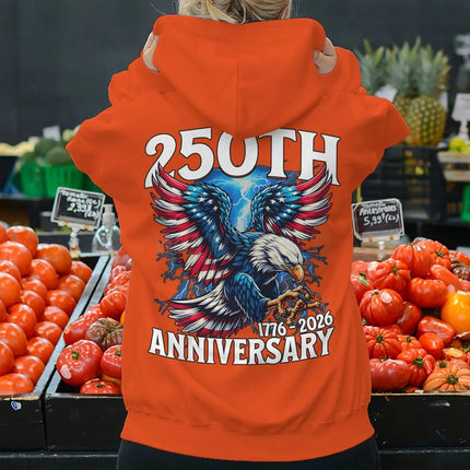250th 1776 To 2026 Retro USA Hoodies Fashion 250 Years Of Freedom Loose Hoodie Women Men Classics Nostalgia Gifts Hoody
