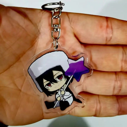 Anime Bungou Stray Dogs Arcylic Keychain Atsushi Nakajima Dazai Flower Key Chain Women Men Accessories Bag Pendant Chaveio Gifts