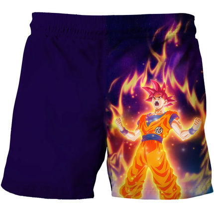 Japanese Cartoon Dragon Ball Z Children's Boys Shorts Beach Pants Summer Cartoon Cute Boys Beach Pants Shorts