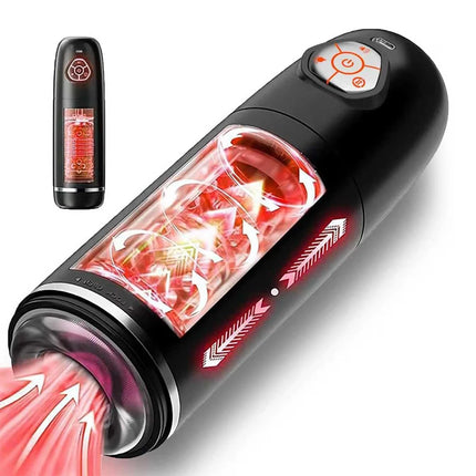 Automatic Male Masturbator Telescopic Rotation Adult Masturbator Cup Penis Pump Vibrating Thrusting Rotating Blowjob Sex Toys 18