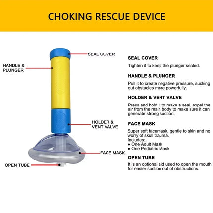Auto Cpr First Aid Device Anti Asphyxia Rescue Devices Portable Home Outdoor Heimlich Emergency Machine for Adult and Child