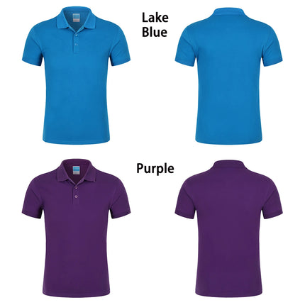 POLO shirt Men's Solid Color Short Sleeved top Team Clothing Customization Red Orange and Other Colors Customization