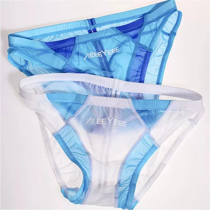 New Transparent Sexy Briefs Mens Pouch Underwear Smooth Ultra-thin Men Panties Swimwear Low-waist Breathable Youth Трусы Мужские
