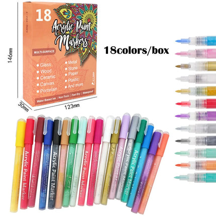 One Set Nail Art Drawing Graffiti Nail Polish Waterproof Painting Liner Pen DIY 3D Abstract Lines Flower Nail Manicure Tools