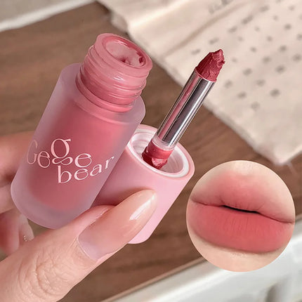 Gege Bear Smooth Multi-purpose Cream Expansion Color Blush Not Easy to Fade Nude Matte Velvet Lip Glaze