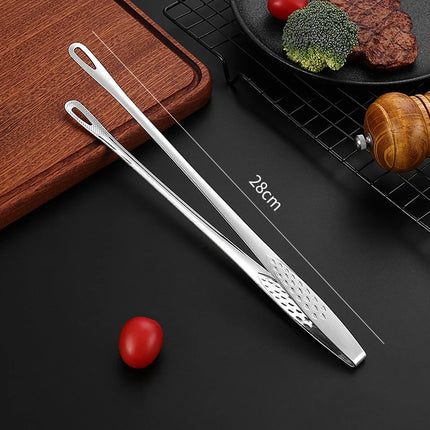 1Pc Stainless Steel Kitchen Tongs BBQ Grill Cooking Tweezers Barbecue Tongs Clip Salad Meat Tongs Food Tweezers Kitchen Utensils
