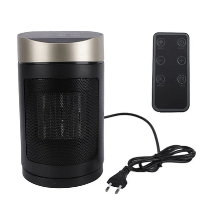 Portable 1500W Electric Space Heater Gold With Remote Control Tip Over Protection For Indoor Use Fast Heating Safety