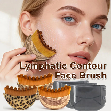 1/2 Pcs Lymphatic Contour Face Brush for Sculpting Anti-Puffiness, Detox & Lift, Improves Skin Glow Absorption