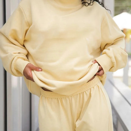 2026 Ladies' Women's Sweatshirts Spring Autumn Long Sleeve Mock Neck Casual Hoodies Plus Size Womens Relaxed Solid Color Hoodie