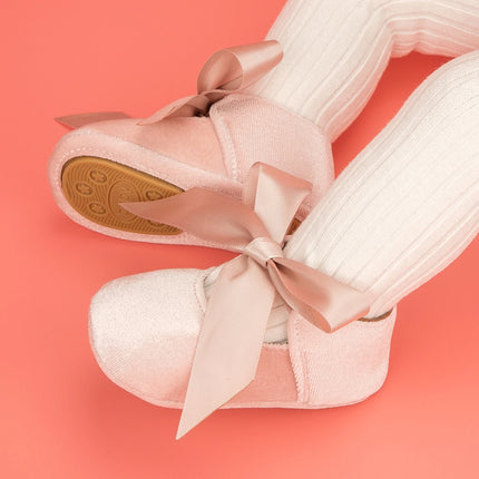 Infant Girl Princess Cute Bow Fringe Shoes Toddler Soft Rubber Sole Anti-Slip Footwear Crib First Walk Shoes 0-18 Months