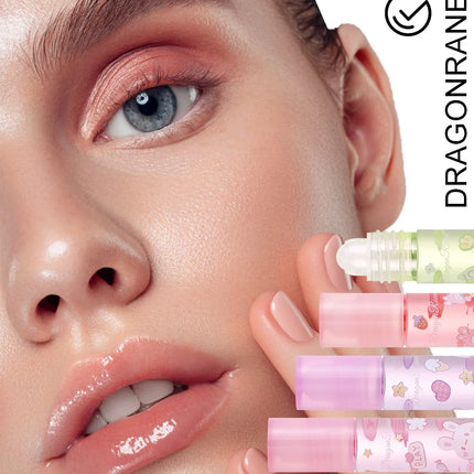 6PCS Hydrating Lip Oil Set Long Lasting Flower Jelly Gloss Non Sticky Lip Care Kit For Women Girls Kids