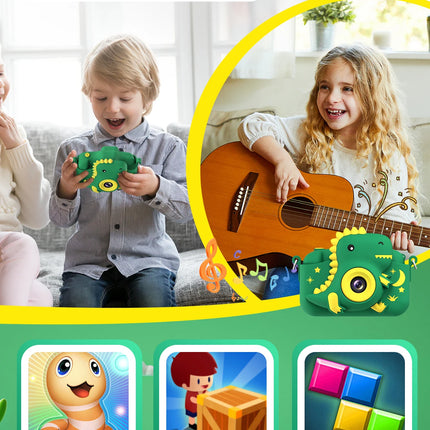 2.0" Kid‘s Digital Camera Rechargeable Cartoon Camera Toy 20MP 1080P HD Mini Selfie Camera Gift For Boys Girls