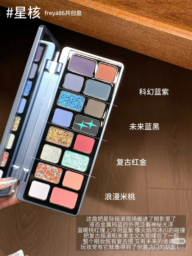 Qianyan Cheeryep 16 Color Eyeshadow Palette Glitter Chameleon Matte Shine Eye Shadow Highlighter Waterproof Cosmetics