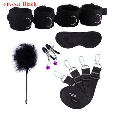 Sex Toys For Woman Men BDSM Bondage Set Under Mattress Erotic Restraint Handcuffs Ankle Cuffs Eye Mask Adults Games for Couples