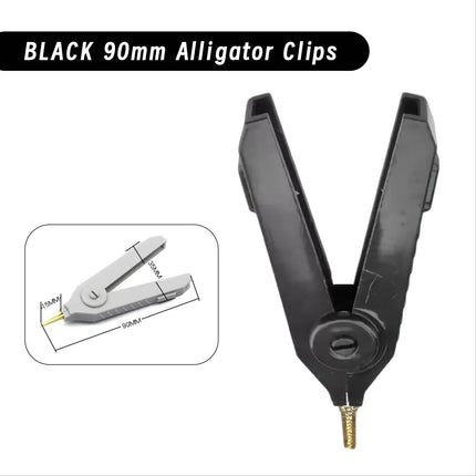 90mm Alligator Clips LCR Resistance Clip Copper Opening Alligator Clips Copper DIY Tools Grey/Black/Red SMD Test Clamp