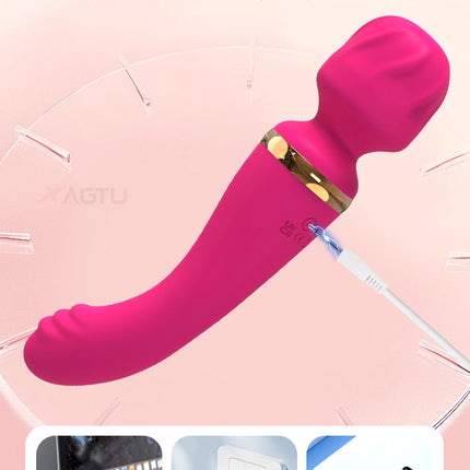 Powerful AV Magic Wand Clitoral Vibrator Female G-spot Stimulator Dildo Massage Masturbator Adult Women Sex Toy USB Rechargeable