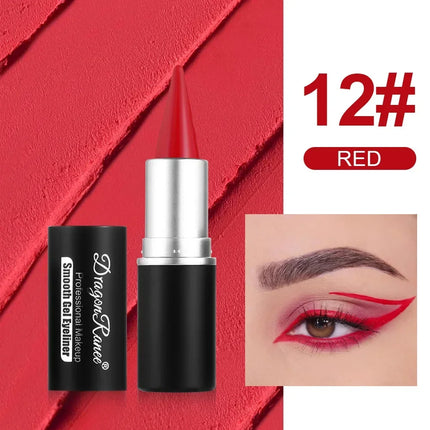 Matte Eyeliner Cream Texture Eyeliner Easy Coloring Sweat Proof High Pier Pencil Long Lasting Black White Green Eye Liner Makeup