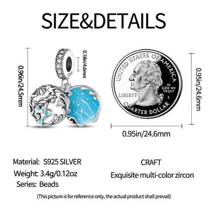 Orstarry Charm Silver 925 Beads Blue Series Fit Bracelet Charms DIY Original Fashion Pendants For Women Jewelry Trendy Gifts