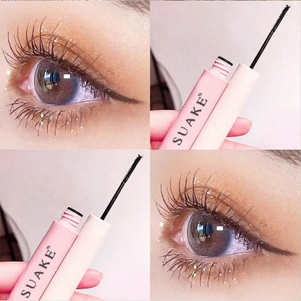 Black Brown Mascara Slim Brush Head Long Curled Eyelash Lift Cream Not Easy To Smudge Lashes Lengthening Pigment Big Eyes Makeup