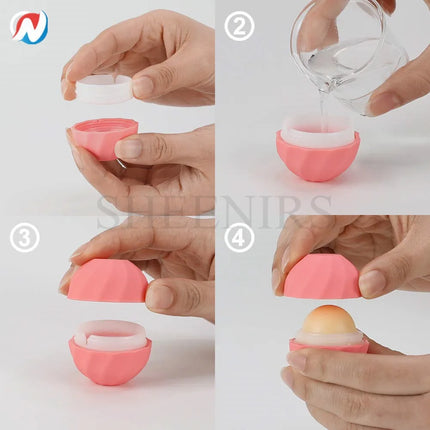 12pcs Empty Ball Round Lip Balm Containers 0.25Oz/7g Lip Gloss Spherical Lipstick Tubes DIY Lip Gloss Bottle Chapstick Holder