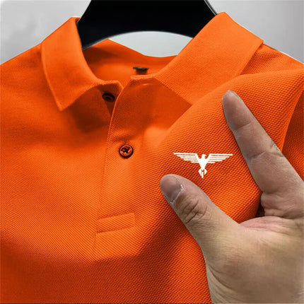 2025 New Men's Short-sleeved Polo Shirt High-end Quick-drying Breathable Casual Fashion Business Sports Men's Clothing Summer
