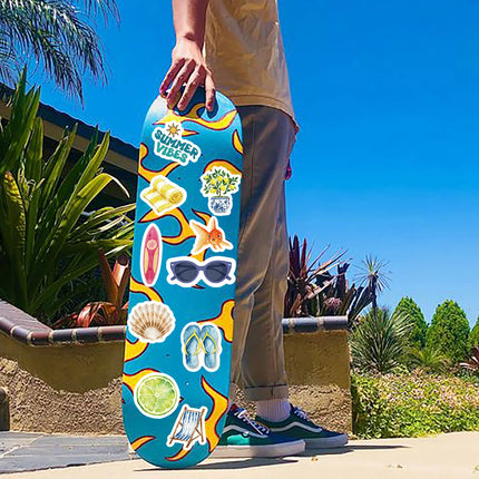 50Pcs Summer Beach INS Style Graffiti Stickers Decoration Luggage Phone Guitar Scraphbook Waterproof Sticker Kid Toys Party Gift