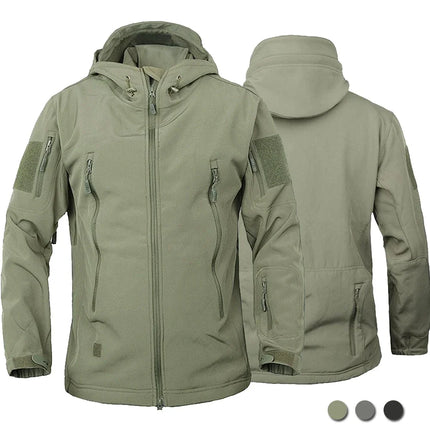 Military Shark Skin Soft Shell Jackets Men Tactical Windproof Waterproof Jacket Men Army Combat Jackets Mens Hooded Bomber Coats