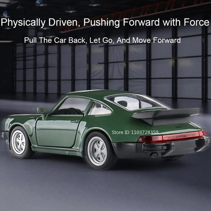 1:36 Porsche 911 Turbo 1978 Model Toy Cars Alloy Diecast AE86 Miniature Vehicles Doors Opened Pull Back Exquisite Interior Gifts