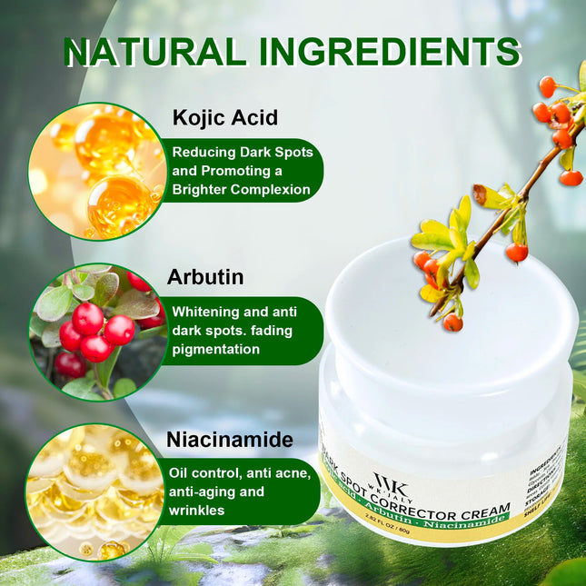 WK JALY Dark Spot Corrector Cream, Whitening, Even Skin Tone, Reduce Melanin, Hyperpigmentation, For All Skin Types, 80ml