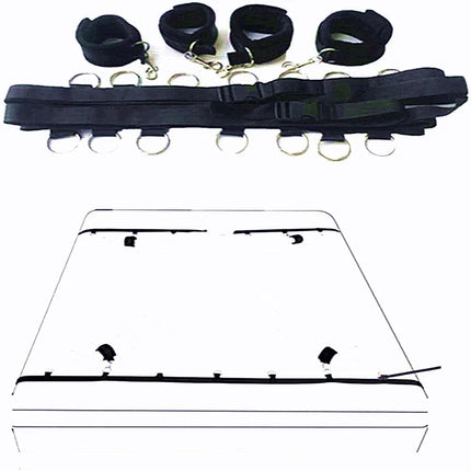 Bed Restraint Set Couple Sex Toys Bondage Handcuff Kit Adult Game Tool 18+ Erotic Tie Downs Arm Ankle Eyeblinder Flirting Sextoy