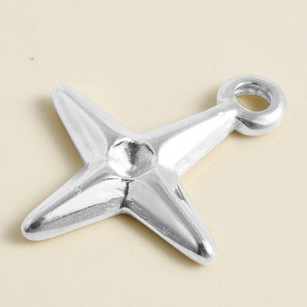5pcs Kawaii Charm Flower Star Crab Stainless Steel Pendants For Jewelry Making Supplies Assorted Mini Charms In Bulk DIY Finding