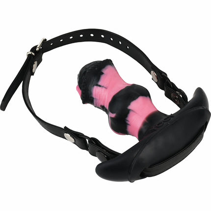 SXXY Vibrating Mouth Gag 10 Modes Bullet Vibrator Sex Toys With Adjustable Leather For Men Women Couple Game 18+